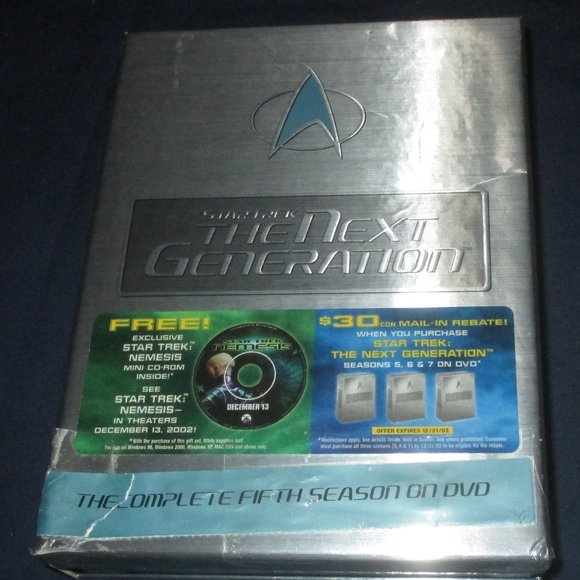 Star Trek The Next Generation: The Complete 5th Season (DVD, 2002, 7-Disc Set) - Picture 1 of 9